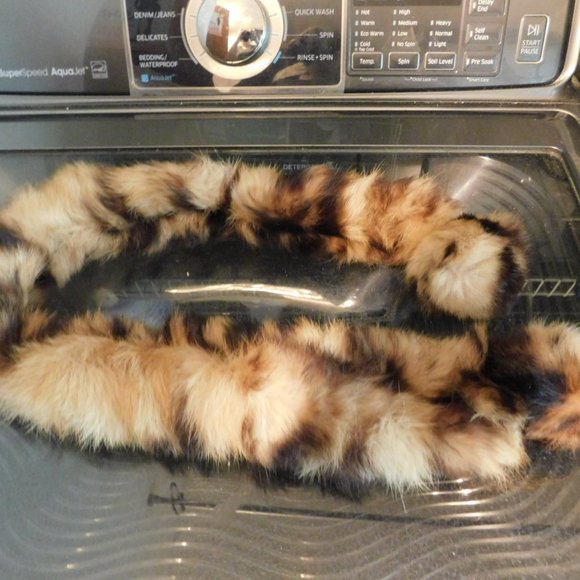 Multi- Color Rabbit Fur Stole - Picture 1 of 4